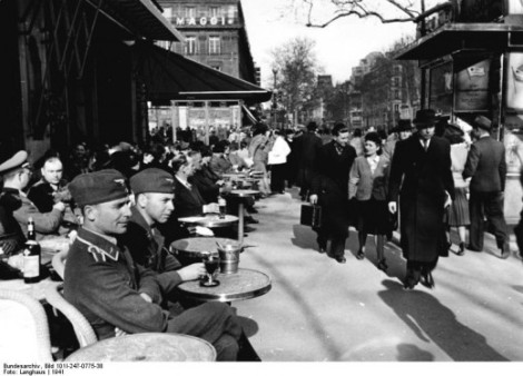 Paris France under german nazi occupation german men officers