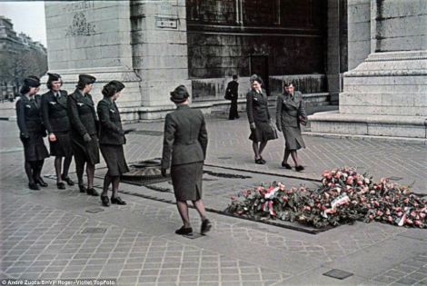 Paris France under german occupation french women streets