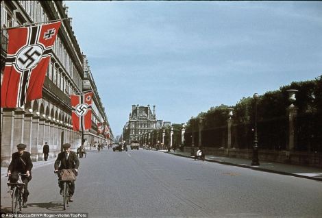 Paris France under nazi german occupation french men