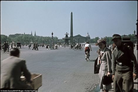 Paris France under nazi german occupation french people .