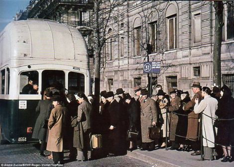 Paris France under nazi german occupation french people