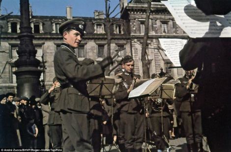 Paris France under nazi german occupation german men officers