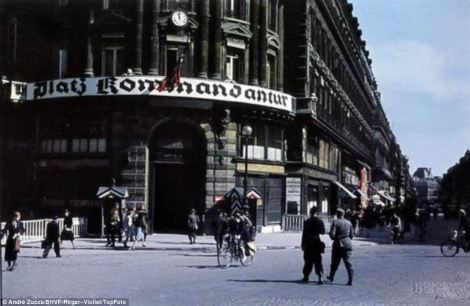 Paris street France under german nazi occupation photos pictures