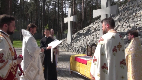 Bykivnia Graves  massacre religious ceremony Kiev Ukraine eastern europe communism
